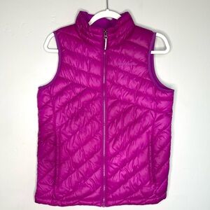 Columbia Girls Large 14 16 Puffer Vest Jacket Pink Magenta‎ Zip Front